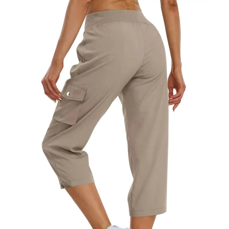 Mileni - Comodi Pantaloni Capri a Vita Alta Con Pratiche Tasche