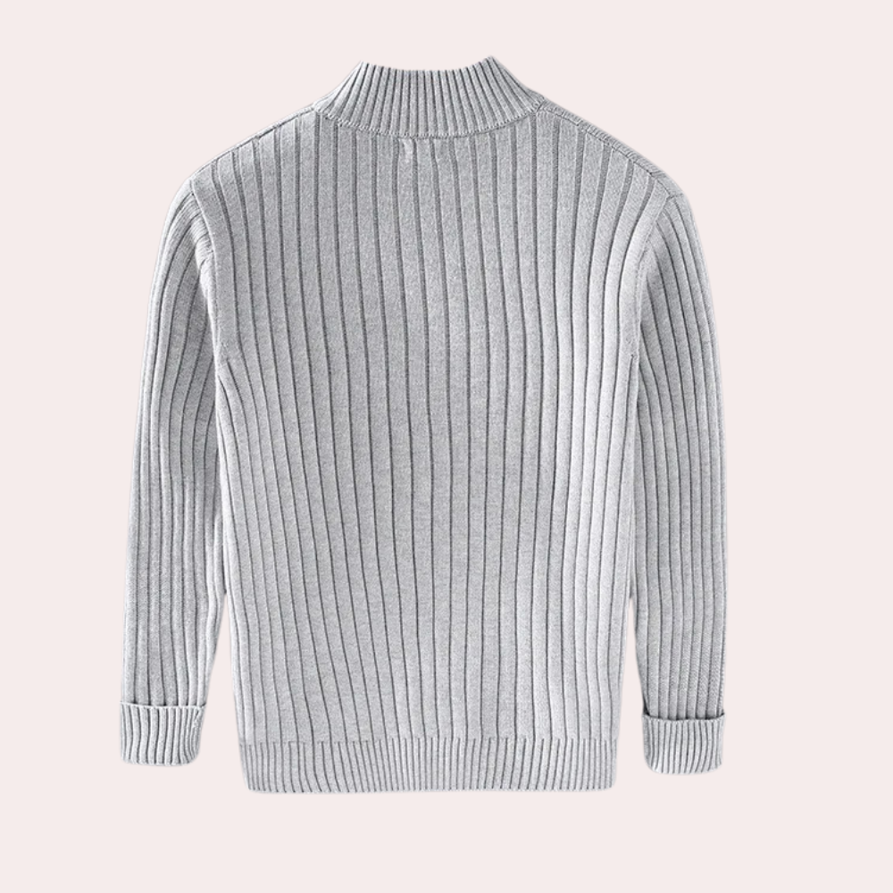 Men’s Knitted Zip Cardigan – Modern Casual Knitwear