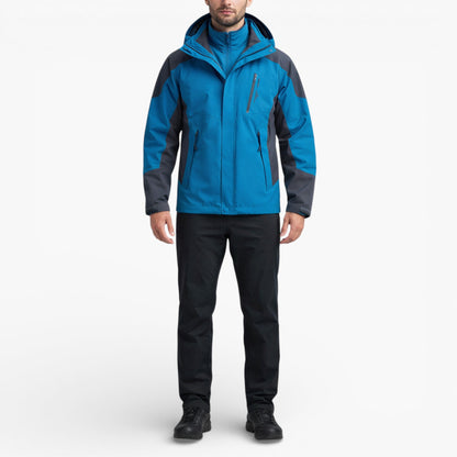 Men’s Waterproof Hooded Hiking Jacket Windproof Outdoor Shell