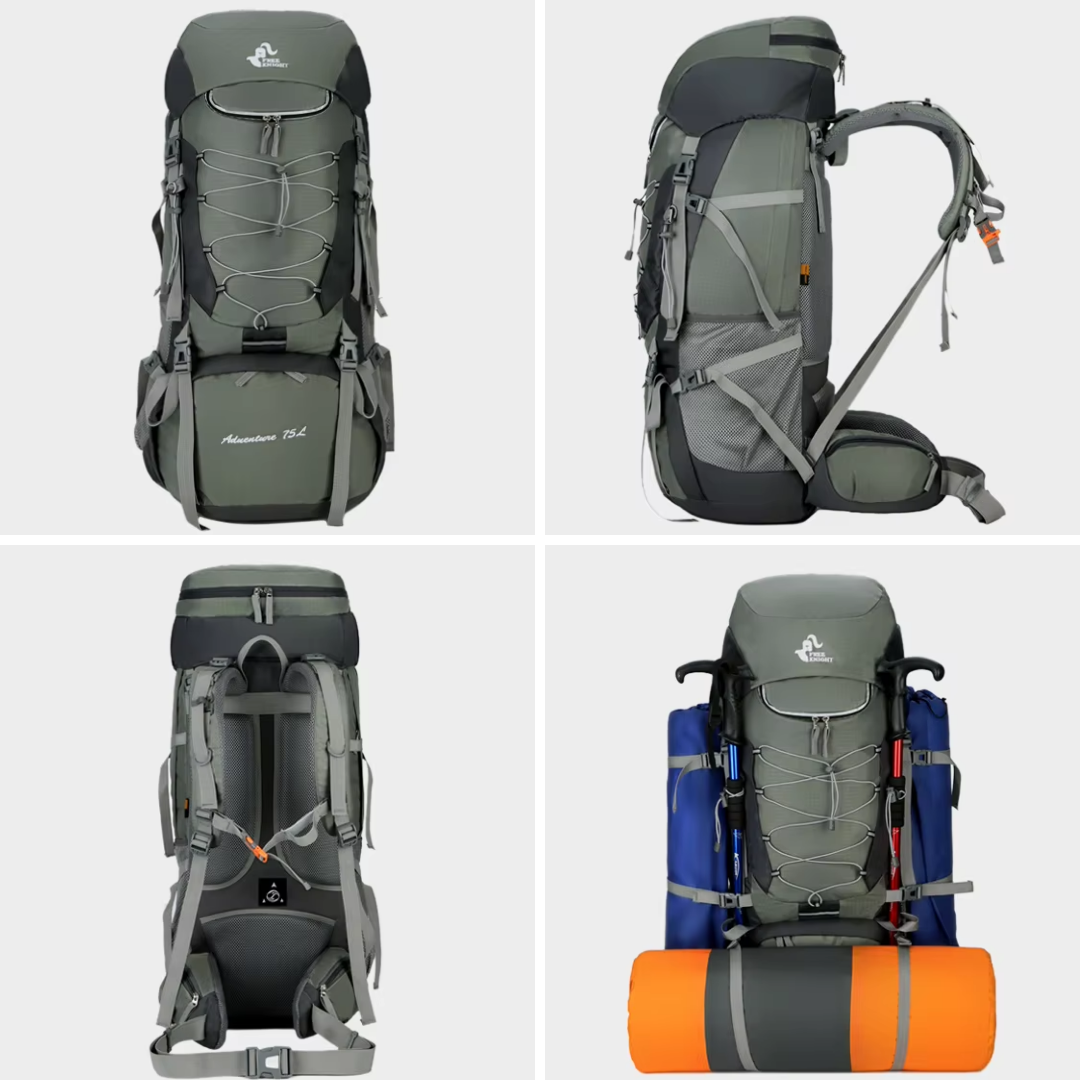 OutdoorHaven Backpack 75L - Waterdicht - Trekkingrugzak