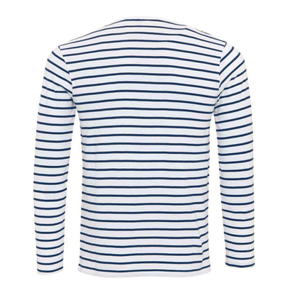 Pasiasty t-shirt Henley z długimi rękawami – Dorian
