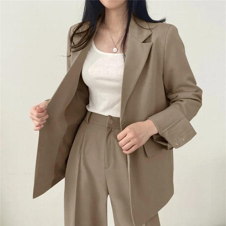 Hailey | Women Tailored Suit set z Long blazer