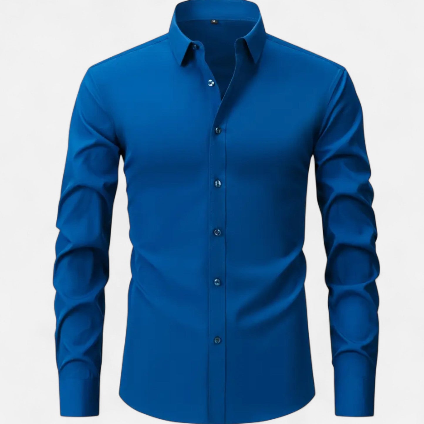 Chemise à manches longues pour homme, coupe ajustée et extensible