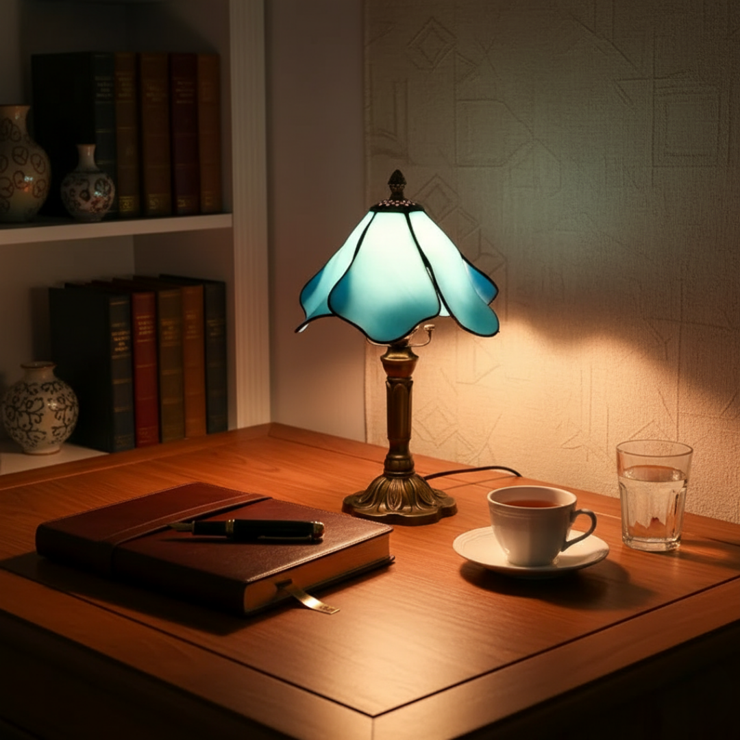 BLUERIS | CLASSIC LAMP WITH PETAL-SHAPED SHADE