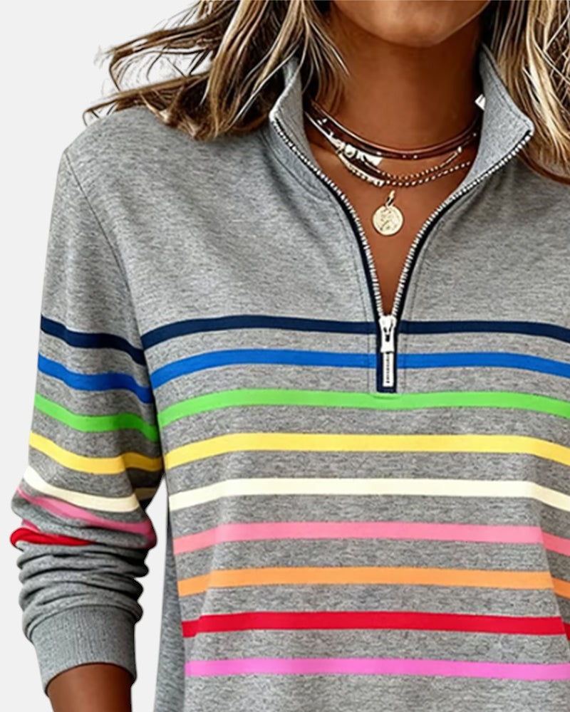 Vera - Striped Comfortable Jumper