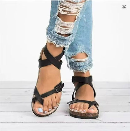 Orthopedic Adjustable Sandals | Contoured Cork Footbed & Rubber Sole | Adjustable Strap Design | Comfortable Fit for All-Day Wear