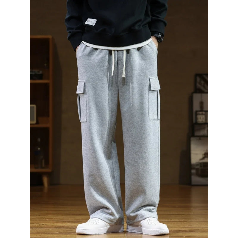 Men’s Cargo Sweatpants with Side Pocket Design