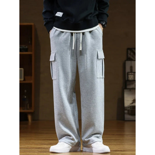 Men’s Cargo Sweatpants with Side Pocket Design