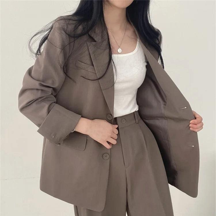 Hailey | Women Tailored Suit set z Long blazer