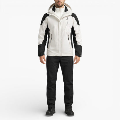 Men’s Waterproof Hooded Hiking Jacket Windproof Outdoor Shell