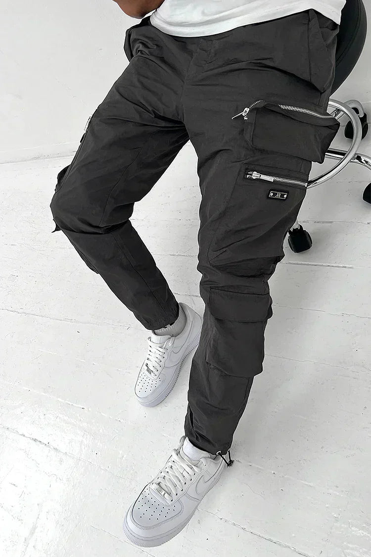 Men’s Cargo Pocket Trousers – Durable Utility Pants Comfortable Outdoor Casual Multi Pocket Workwear