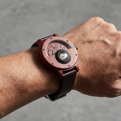 Krzysztof | Reloj Madera Artesanal Hombre Esfera Brújula