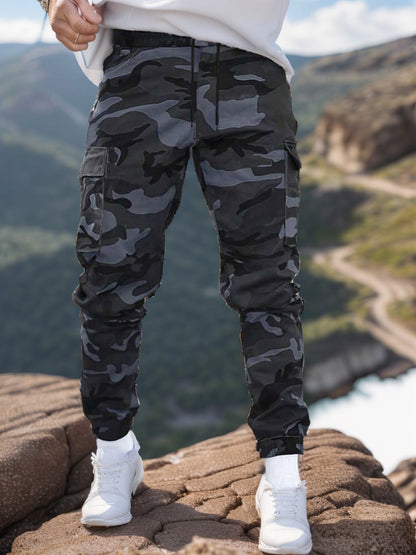 Calças Cargo Masculinas em Camuflagem de Luxo