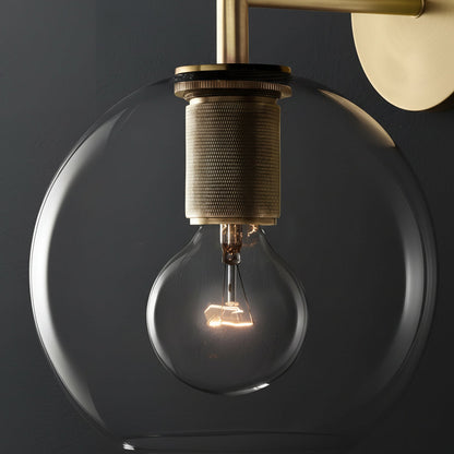 Freyza - LED Wall Sconce Light – Modern Postmodern Gold Glass Minimalist (25x12cm / 9.8x4.7in)