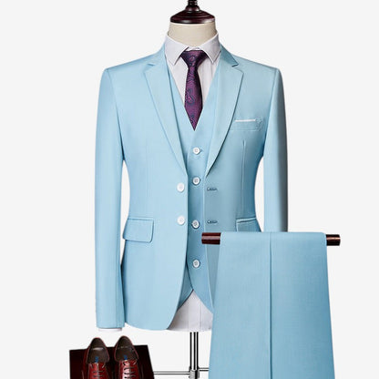 Adam - 3 piece set with blazer, vest and high waist pant