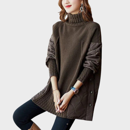 Iulia | Pulover oversize cu guler înalt