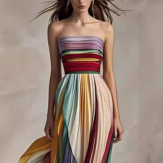 Isabella – Robe bustier élégante avec une élégance fluide et une coupe décontractée