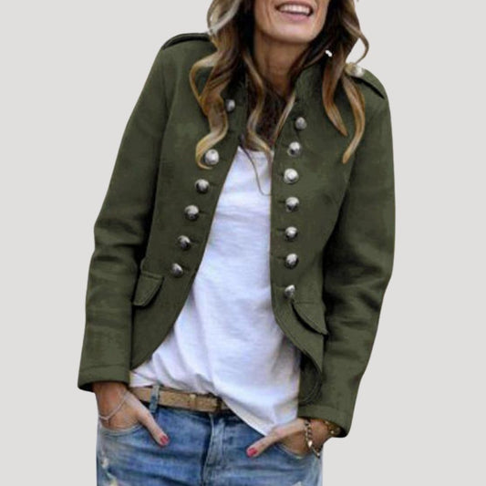 Damen-Wollblazer im Militärstil