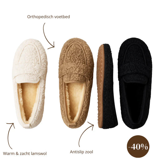 CozySteps™ Luxe Wollen Instappers - 100% Lamswol
