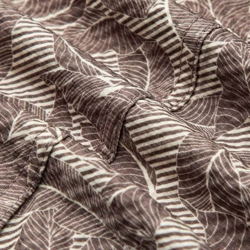 JVance® Signature Series Leaf Motif Jacquard Seersucker Shirt