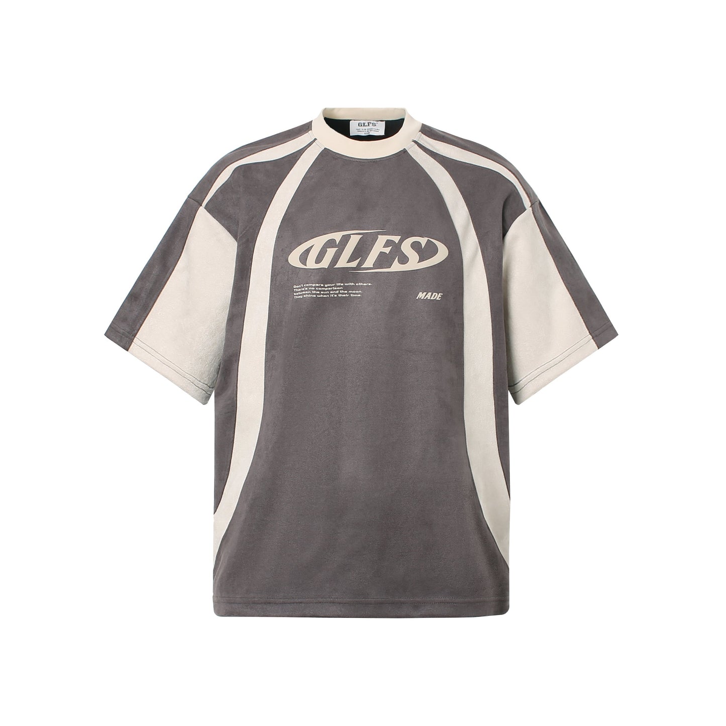 Color Blocking Retro Style Graphic T-Shirt
