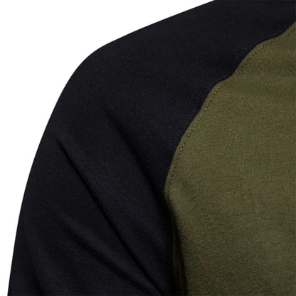 Tom Hollinger | Herren Langarmshirt mit Patchwork und Rundhalsausschnitt