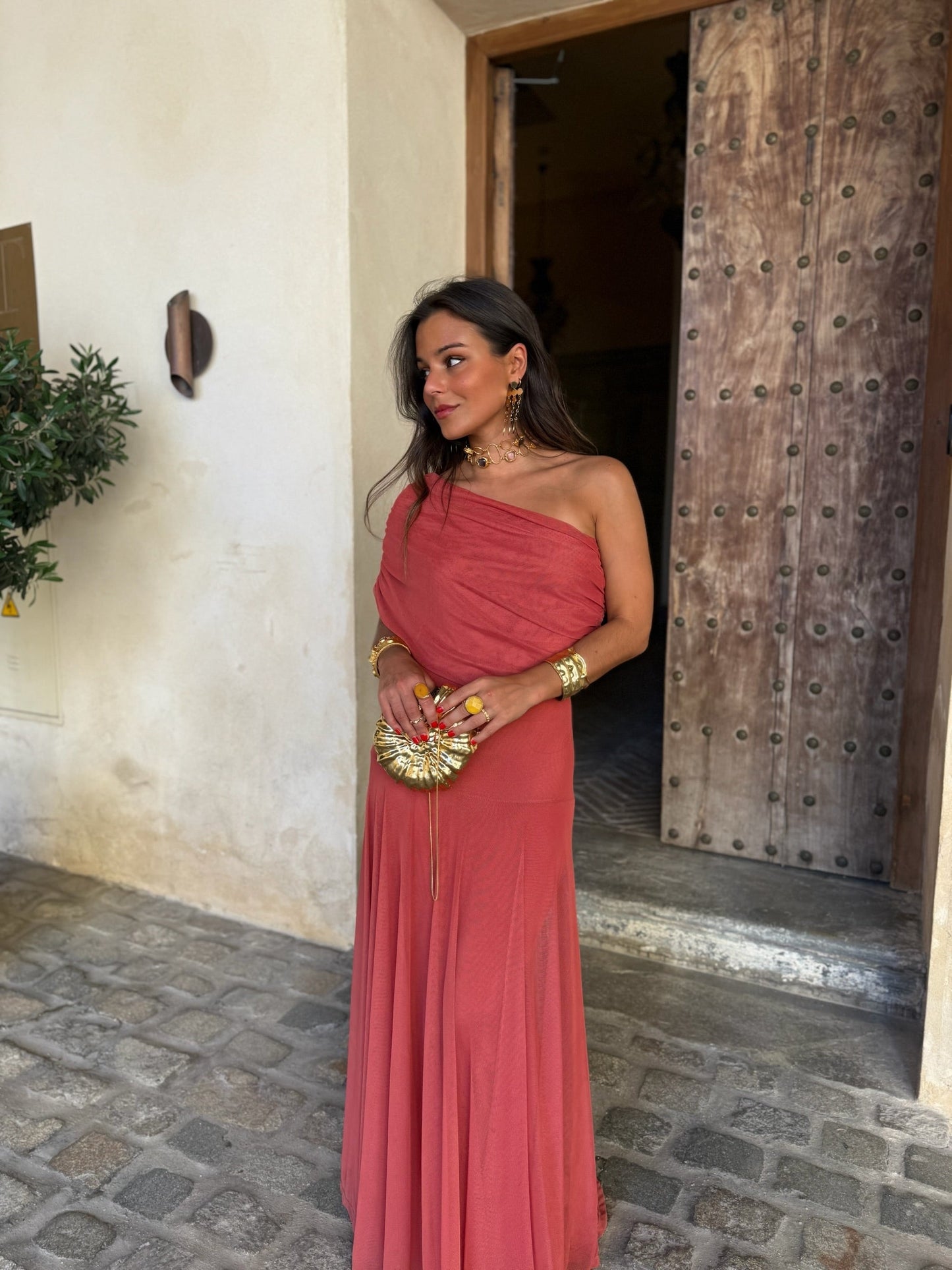 Toledo Dress in Light Terracota - Shipping/Envio 22/05 to 29/05