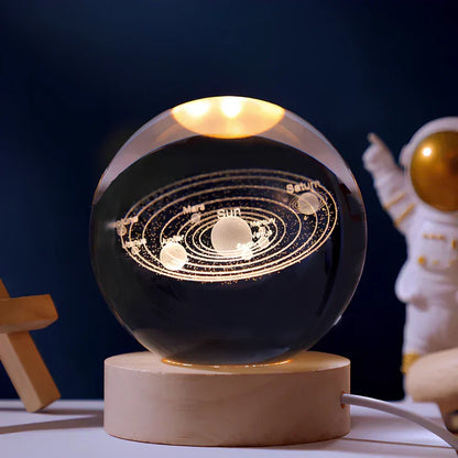 3D-Engravierte Kristallkugel - Celestia