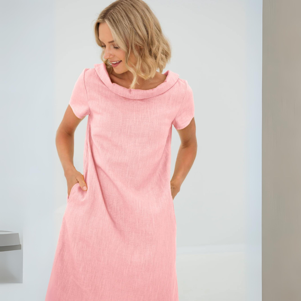 Stylisches Sommerkleid aus Leinen-Baumwoll-Mix - LinaLuft