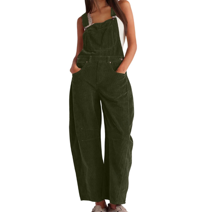 Women’s Corduroy Wide-Leg Dungarees