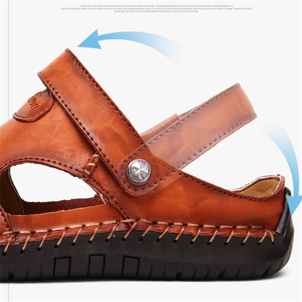 Sandales décontractées en cuir souple de haute qualité pour hommes