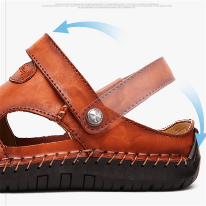 Sandales décontractées en cuir souple de haute qualité pour hommes