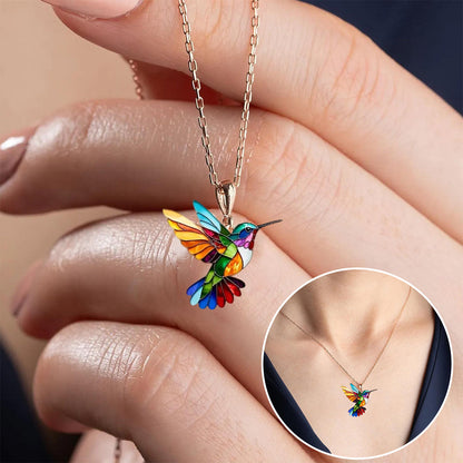 Hummingbird Necklace Earrings Set