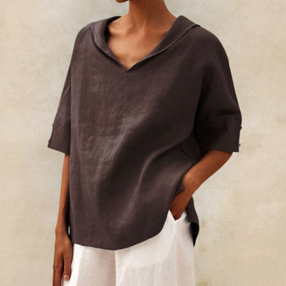Lhinee Casual Loose-Fit Blouse – Effortless Everyday Style & Comfort