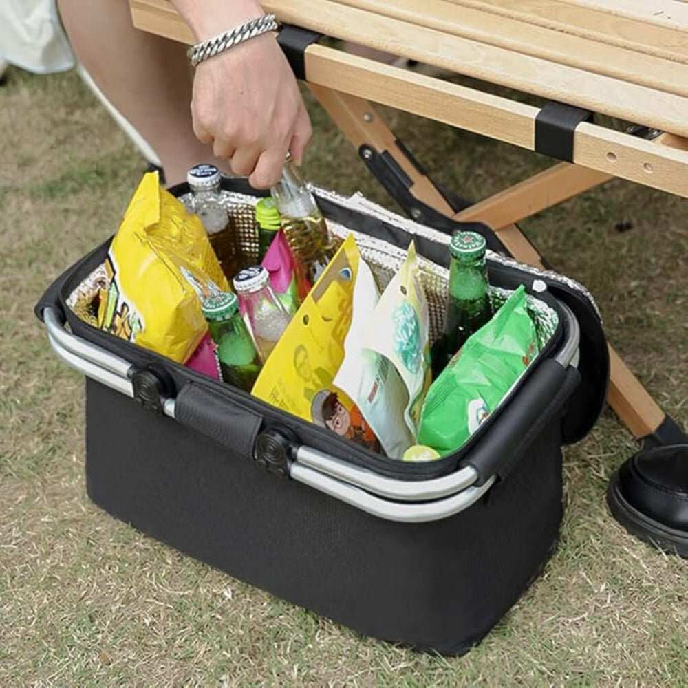Picknickmand Opvouwbaar | 18L Lekvrij & Waterdicht | Geïsoleerd | Oxford Stof