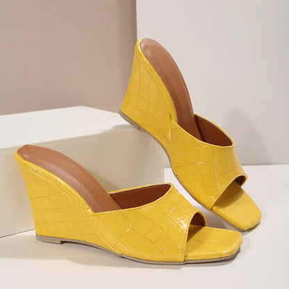 Women's Leather Wedge Cushioned Shoes