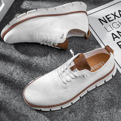 Men's Knit Mesh Lace Up Breathable Lightweight Walking Shoes