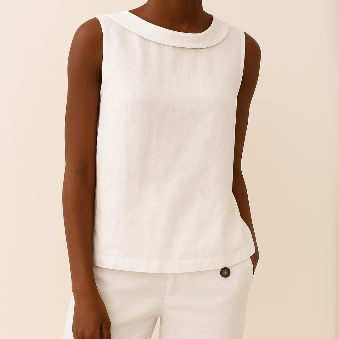 Emmeline - Sleeveless Round Neck Blouse