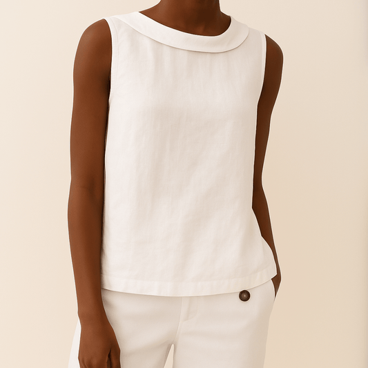 Emmeline - Sleeveless Round Neck Blouse