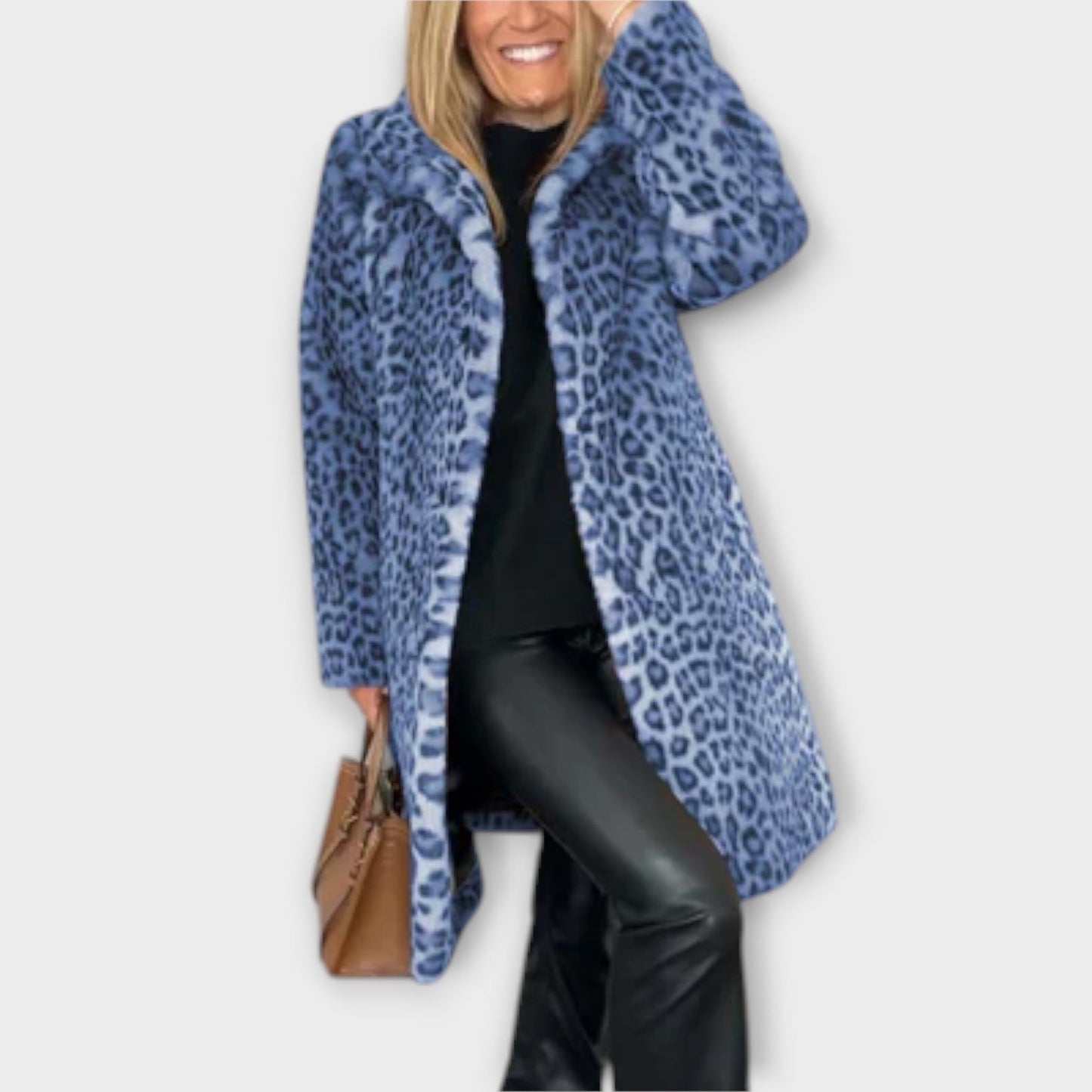TCF Leopard Coat Fashionable Animal Print Casual Dressy