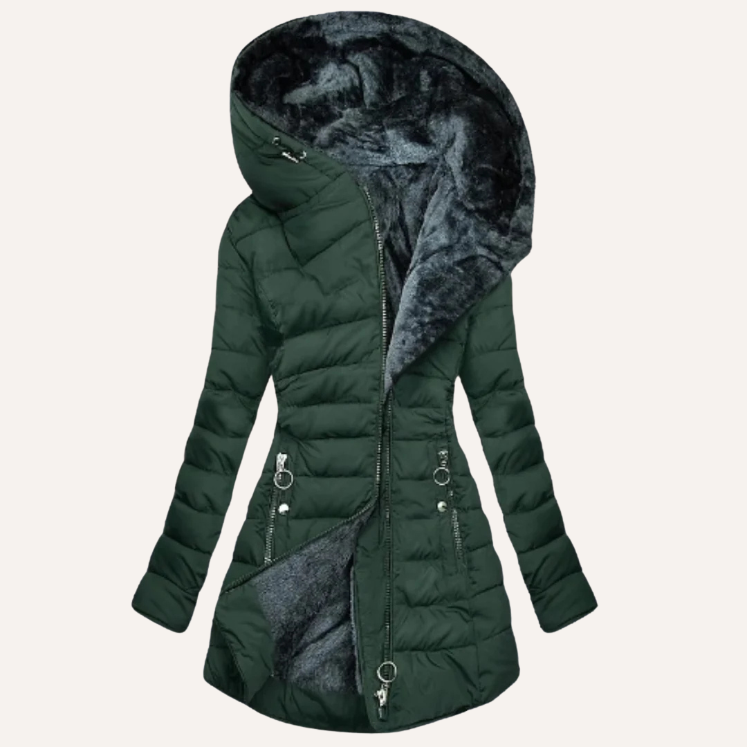 Gina - Manteau d'Hiver Chaud avec Capuche