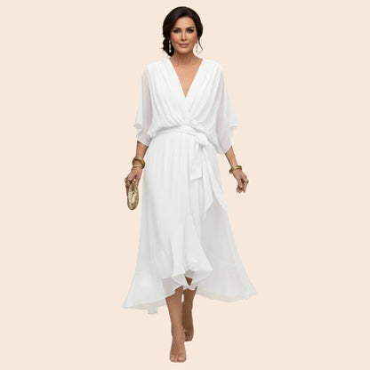 Sarah | Robe Sandra Mousseline Col V