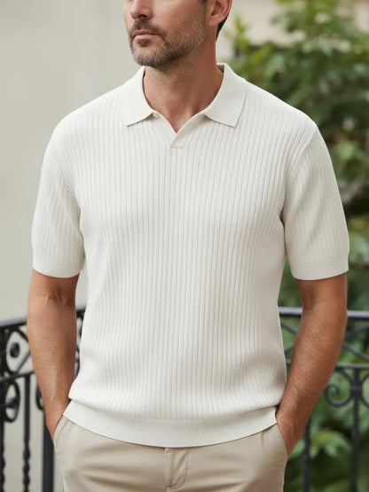 De Riviera – Geribde Gebreide Polo Rafello&Co