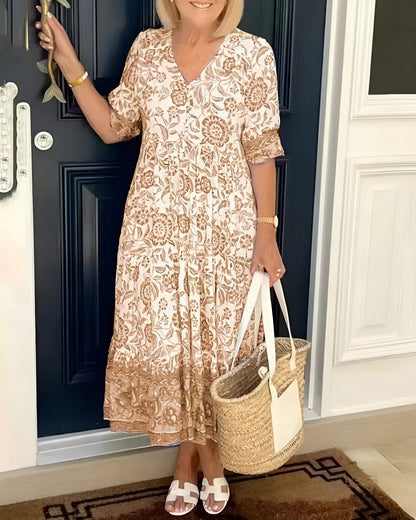 Chantal | Elegant Floral Spring Dress