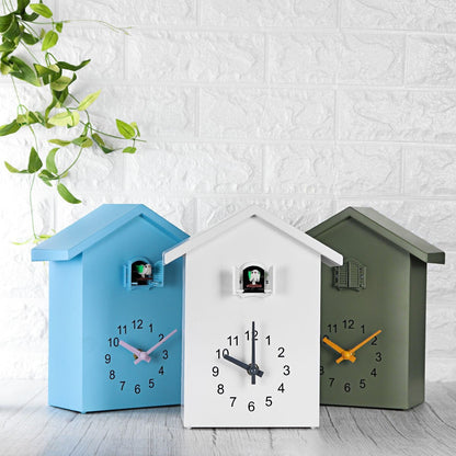 Modern Cuckoo Clock Quartz | CuckooNova Wooden Wall Clock with Sound | Minimalist Design Silent Movement | Living Room Kitchen Decor