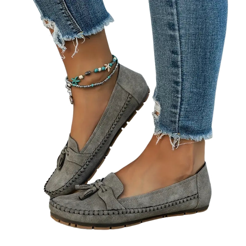 Mocassins femme en suède