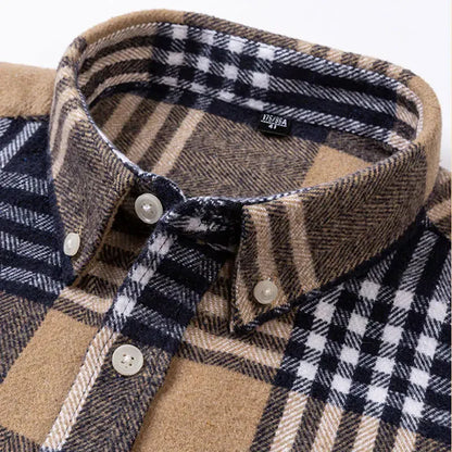 Velmoro | Knitterfreies Flanellhemd aus weicher Baumwolle