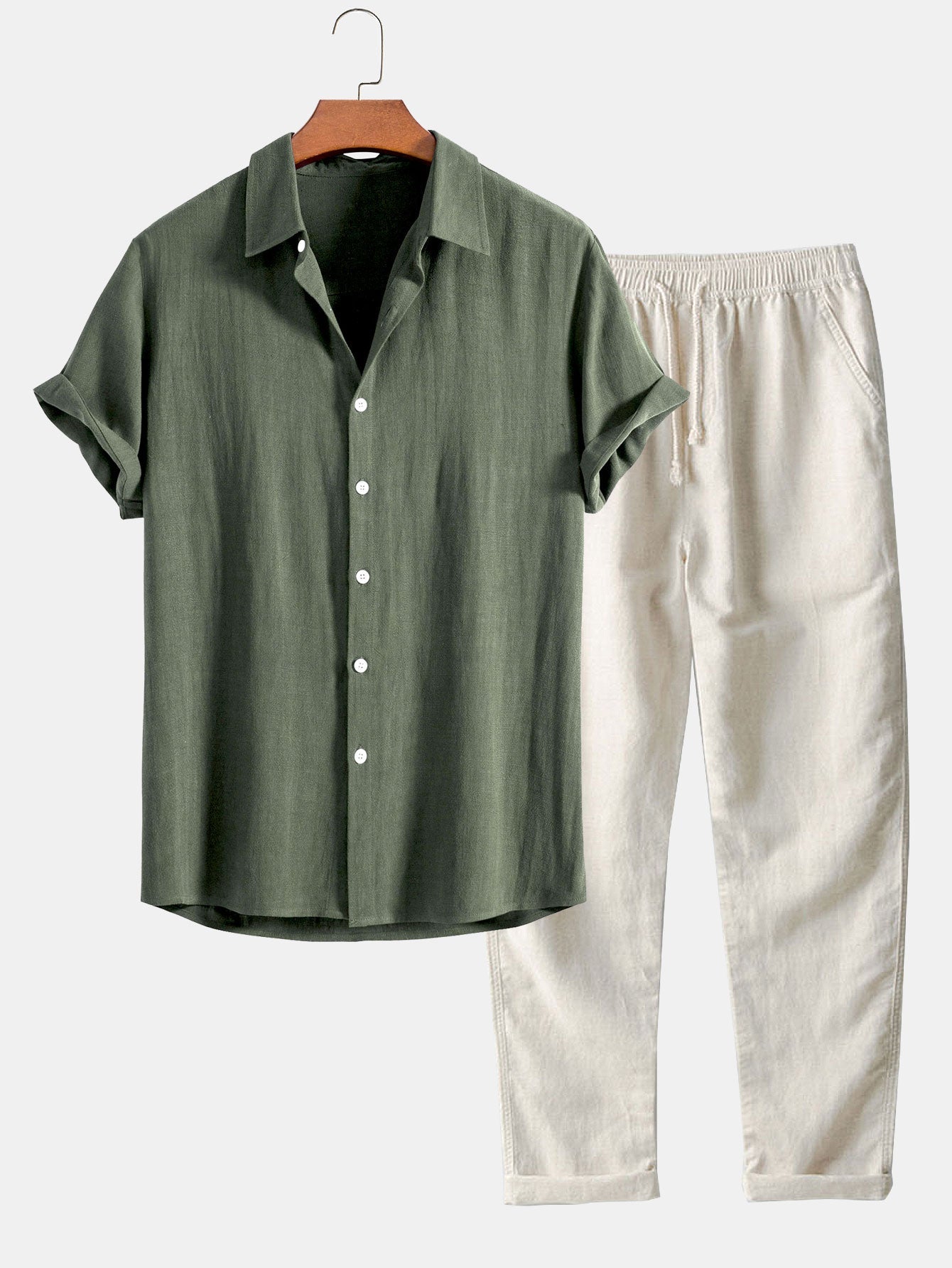 Armand – Chemise lin et pantalon droit