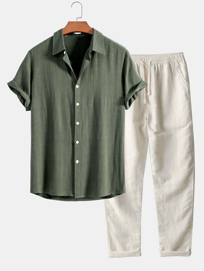 Armand – Chemise lin et pantalon droit