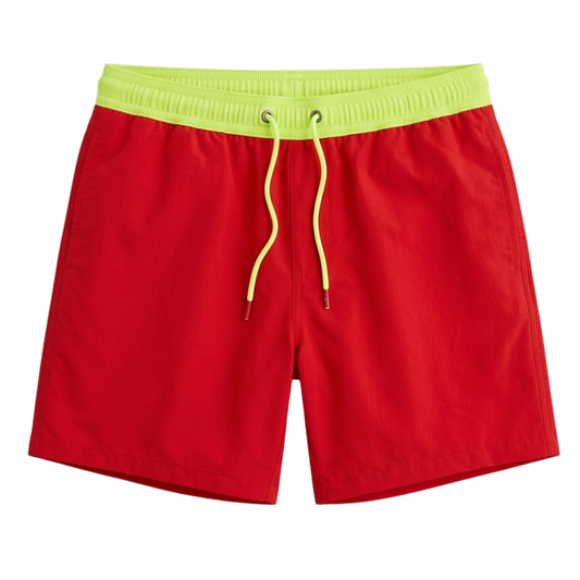 Maillot de Bain à Séchage Rapide pour Hommes avec Poches Zippées et Doublure en Filet
